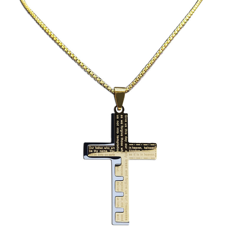 Wholesale Men's Stainless Steel Cross Necklaces